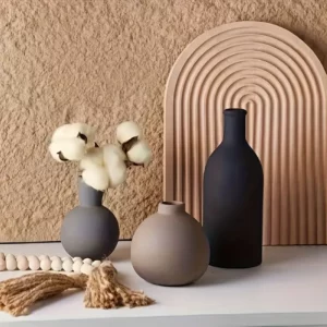 Nordique Vaas Set – 3-delige Creatieve Morandi decoratie