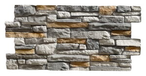 ISODECO Baksteenstrip 3D Wandpaneel Naadloos XL PU Ardesia Ombra Goud Grijs