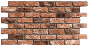 ISODECO Baksteenstrip 3D Wandpaneel Naadloos XL PU Barok Dark Rustic Rood