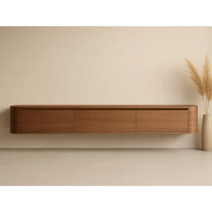 Japandi TV-meubel Curf Walnoot | Vistawalls – Natuurlijke Elegant 