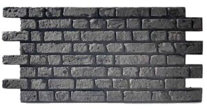 ISODECO Baksteenstrip 3D Wandpaneel Naadloos XL PU Ladrillo Vintage Nero Antraciet