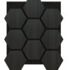 ISODECO Akoestische Panelen Hexagon Hout Naturel Zwart Eiken met Zwart Vilt