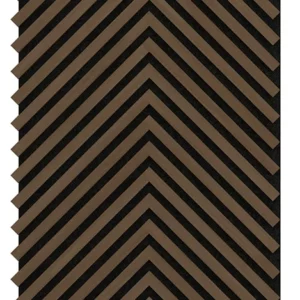 ISODECO Akoestische Panelen Visgraat Hout Donker Gerookt Naturel Eiken Bruin met Zwart Vilt