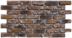 ISODECO Baksteenstrip 3D Wandpaneel Naadloos XL PU Barok New Marron Donker Bruin