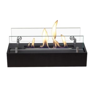 [4114B] Bio-ethanol brander S (Zwarte poedercoating, Vlak)