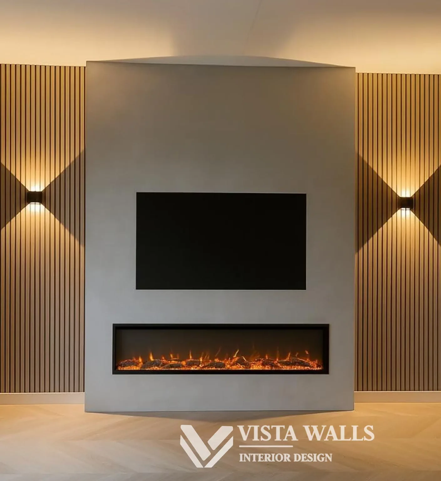 Cinewall met sfeerhaard