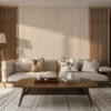AKU brushed suede solid beige woonkamer
