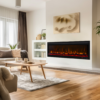 Baveno 150 elektrische inbouwhaard in stijlvolle woonkamer