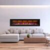 Baveno 190 elektrische sfeerhaard in moderne design woonkamer