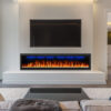 Baveno 190 elektrische haard in luxe witte cinewall