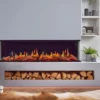 Charlton & Jenrick Luminosa 150 driezijdige haard in luxe cinewall