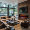 Luxe cinewall met Ghiffa 254 elektrische sfeerhaard van 254 cm breed