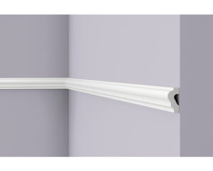 Sierlijst WL2 2 x 4 x 200 cm witte wandlijst