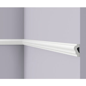 Sierlijst WL2 2 x 4 x 200 cm witte wandlijst
